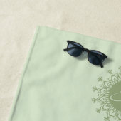 Green Om & Mandala Positive Mind Vibes & Life Strandtuch (Beispiel)