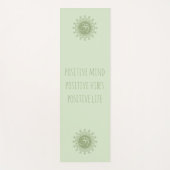 Green Om & Mandala Positive Mind Vibes & Life Yogamatte (Vorderseite)