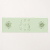 Green Om & Mandala Positive Mind Vibes & Life Yogamatte (Vorderseite (Horizontal))