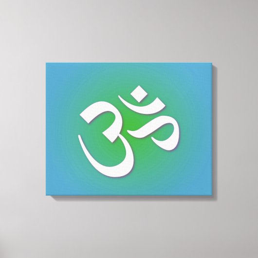 Green Om Symbol Leinwanddruck (Vorderseite)