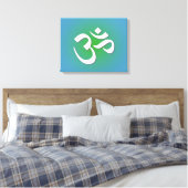 Green Om Symbol Leinwanddruck (Insitu (Schlafzimmer))