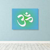 Green Om Symbol Leinwanddruck (Insitu (Holzboden))