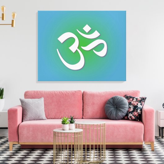 Green Om Symbol Leinwanddruck (Insitu (Wohnzimmer))