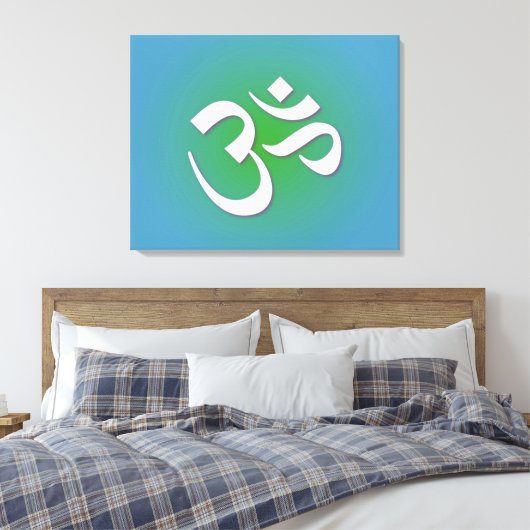 Green Om Symbol Leinwanddruck (Insitu (Schlafzimmer))