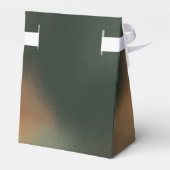 Green Ombre Boho Minimalistisch Gastgeschenk Hochz Geschenkschachtel (Rückseite)