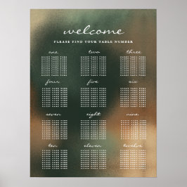 Green Ombre Boho Minimalistische Hochzeitssattelka Poster