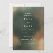 Green Ombre Boho Save the Date Einladung (Vorderseite)