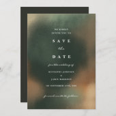 Green Ombre Boho Save the Date Einladung (Vorne/Hinten)