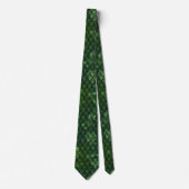 Green Ombre Dragon Scales Effect Neck Tie Krawatte (Vorderseite)