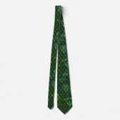 Green Ombre Dragon Scales Effect Neck Tie Krawatte (Rückseite)