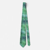Green Ombre Dragon Scales Effect Neck Tie Krawatte (Vorderseite)