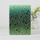 Green Ombre Giraffe Print Baby Dusche Einladung (Stehend Vorderseite)