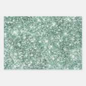 Green Ombre Glitzy Glitzer Geschenkpapier Set (Vorderseite 2)