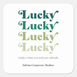 Green Ombre Lucky St. Patrick's Day Marketing Quadratischer Aufkleber