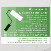 Green Ombre & Paint Roller, Painter & Decorator Flyer (Vorne)