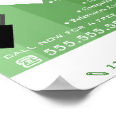 Green Ombre & Paint Roller, Painter & Decorator Poster (Ecke)