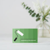 Green Ombre & Paint Roller, Painter & Decorator Visitenkarte (Stehend Vorderseite)