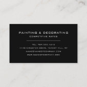 Green Ombre & Paint Roller, Painter & Decorator Visitenkarte (Rückseite)