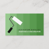Green Ombre & Paint Roller, Painter & Decorator Visitenkarte (Vorderseite)