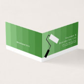 Green Ombre & Paint Roller, Painter & Decorator Visitenkarten (Vorderseite)