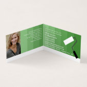 Green Ombre & Paint Roller, Painter & Decorator Visitenkarten (Innenseite)