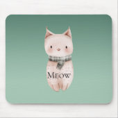 Green Ombre Pink Cat Mousepad (Vorne)