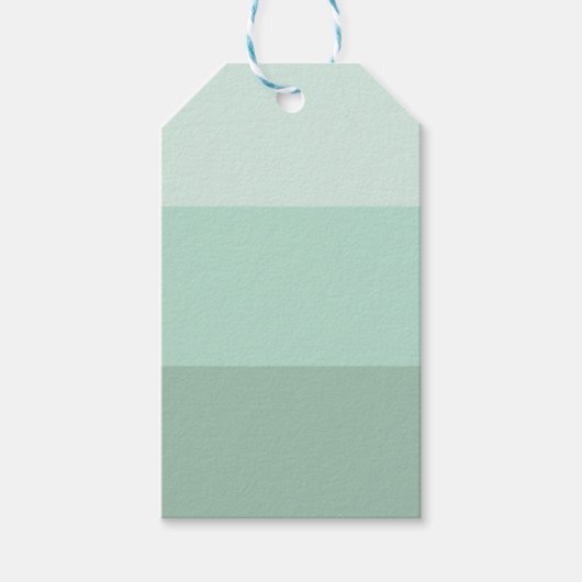Green Ombre Striping Geschenkanhänger (Vorderseite)