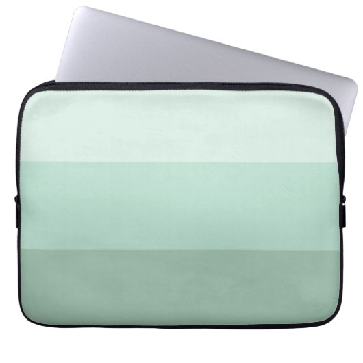 Green Ombre Striping Laptopschutzhülle (Vorderseite)