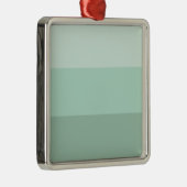 Green Ombre Striping Ornament Aus Metall (Rechts)