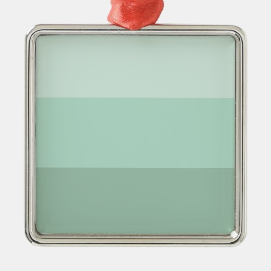 Green Ombre Striping Ornament Aus Metall (Vorne)