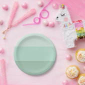 Green Ombre Striping Pappteller (Party)