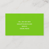 Green Ombre Watercolor Apple School Lehrer Visitenkarte (Rückseite)