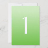 Green Ombre Wedding Tischnummer (Rückseite)