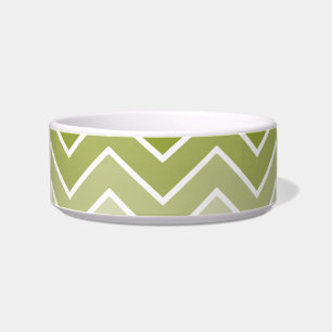 Green Ombre Zig Zag Zickzack Muster Pet Bowls Napf