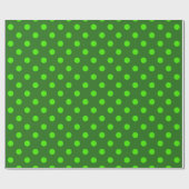 Green On Dark Green Polka Dots Pattern Design  Geschenkpapier (Flach)