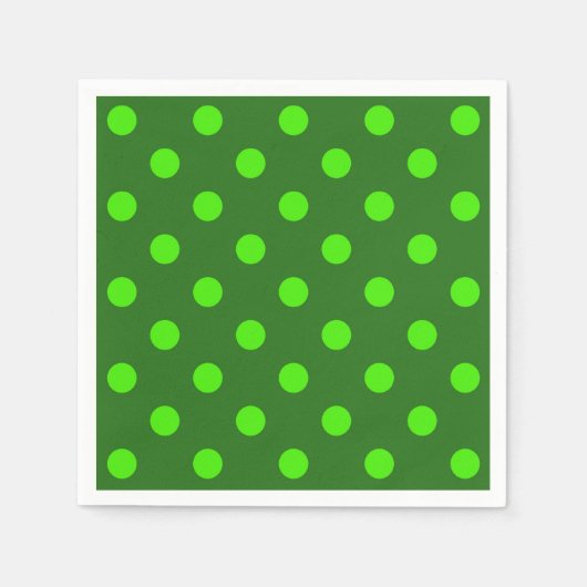 Green On Dark Green Polka Dots Pattern Design Serviette (Vorderseite)