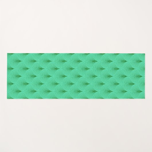 Green on green art Deko nahtlose Muster Dusche cu Yogamatte (Vorderseite (Horizontal))