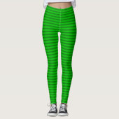 Green on Green Stripes — St. Patrick's Day Leggings (Vorderseite)