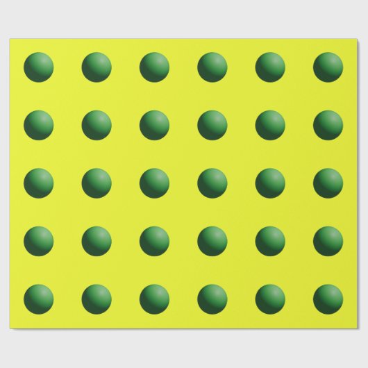 Green on Yellow Geschenkpapier (Flach)