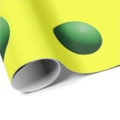 Green on Yellow Geschenkpapier (Rolleneckpunkt)