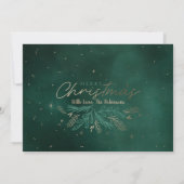 Green One Foto Christmas Feiertagskarte (Rückseite)