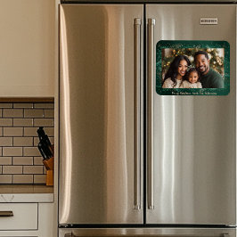 Green One Foto Christmas Magnet