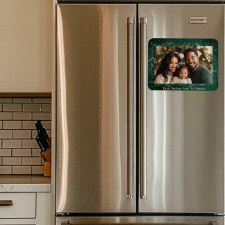 Green One Foto Christmas Magnet