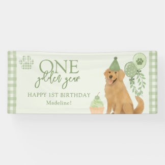 Green One Golden Year Retriever Puppy 1. Geburtsta Banner