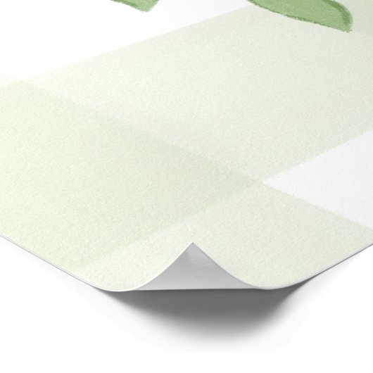 Green One Golden Year Retriever Puppy 1st Birthday Poster (Ecke)