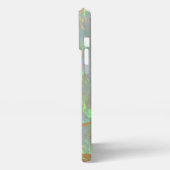 Green Opal Gold Marble Modern Glam iPhone Case Hülle (Linke Seite)