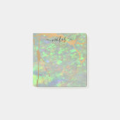 Green Opal Modern Glam Note Pad Post-it Klebezettel (Vorderseite)