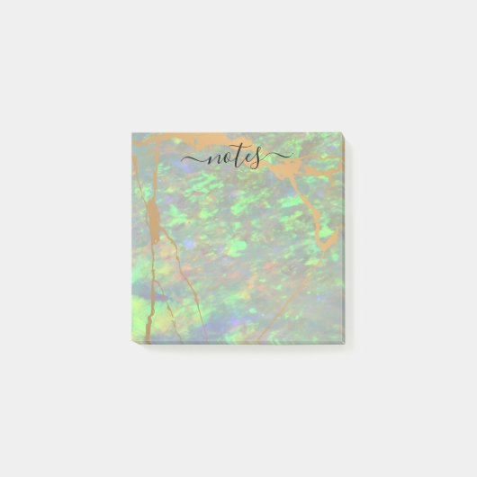 Green Opal Modern Glam Note Pad Post-it Klebezettel (Vorderseite)