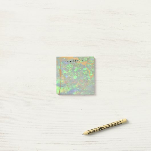Green Opal Modern Glam Note Pad Post-it Klebezettel (Auf Schreibtisch)