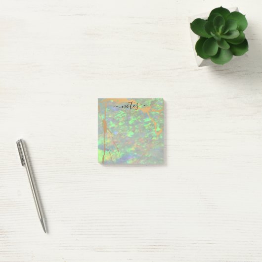 Green Opal Modern Glam Note Pad Post-it Klebezettel (Büro)